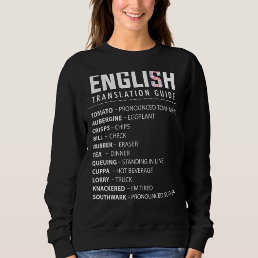 Uk Expat In Us英語翻訳ガイド スウェットシャツ (正面)