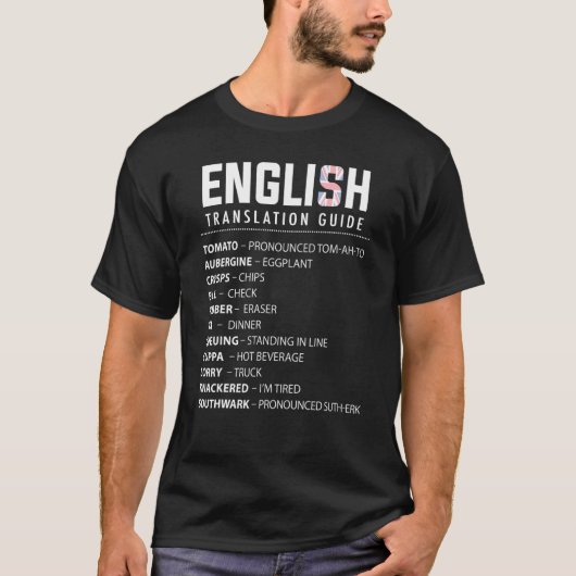 Uk Expat In Us英語翻訳ガイド Tシャツ (正面)