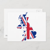 UK Flag Map ポストカード (正面/裏面)