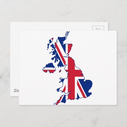 UK Flag Map ポストカード (正面/裏面)