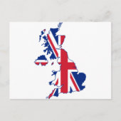 UK Flag Map ポストカード (正面)