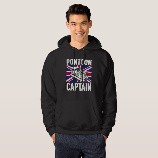 Uk Flag Patriotic Boat Captain British Pontoon Cap パーカ (正面フル)