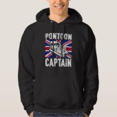 Uk Flag Patriotic Boat Captain British Pontoon Cap パーカ (正面)