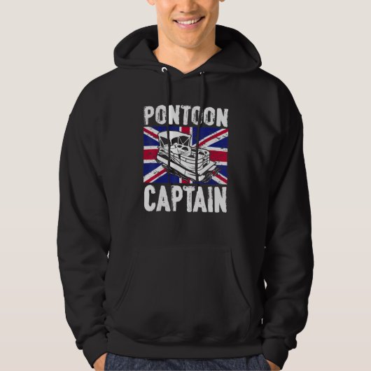 Uk Flag Patriotic Boat Captain British Pontoon Cap パーカ (正面)