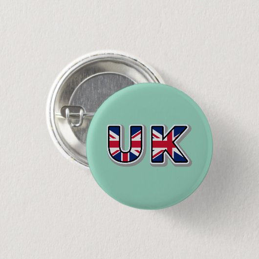 UK Flag Union Jack British Pride Round Button 缶バッジ (正面&裏面)