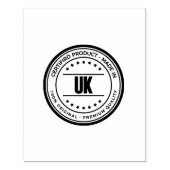 UK Printed Wooden Handle None Orientation Vertical ラバースタンプ (インプリント)