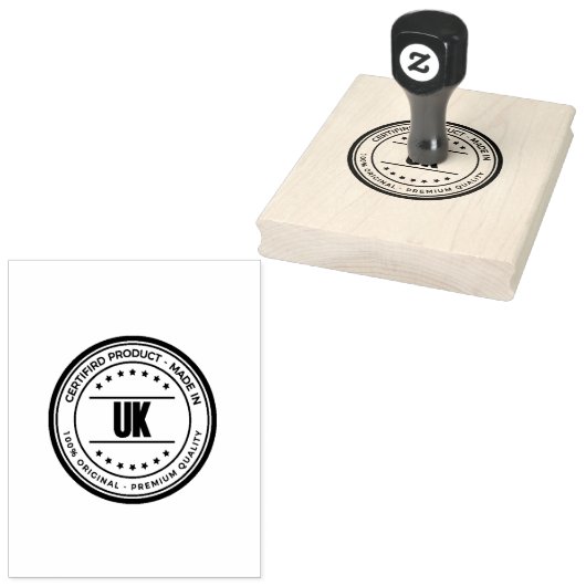 UK Printed Wooden Handle None Orientation Vertical ラバースタンプ (押印)