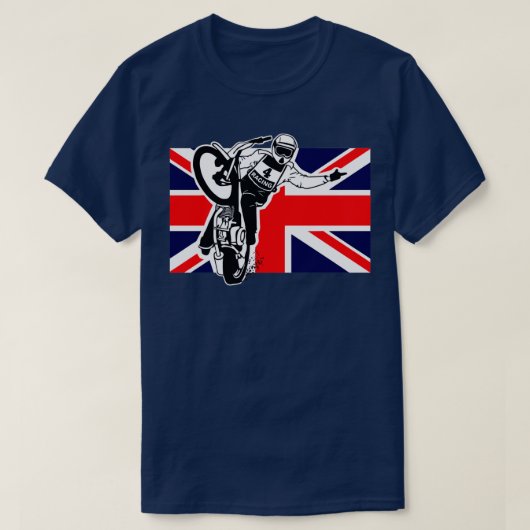 UK Speedway Motorcycle RacingTShirt  Tシャツ (デザイン正面)