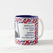 UK UNION JACK FLAG写真テンプレートテキストの追加 ツートーンマグカップ (正面右)