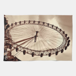 (UK) Vintage London Eye キッチンタオル
