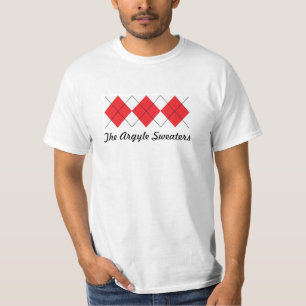 Ukeのアーガイル柄のな前部背部ワイシャツ Tシャツ