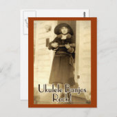 Ukeのバンジョーの石の郵便はがき ポストカード (正面/裏面)