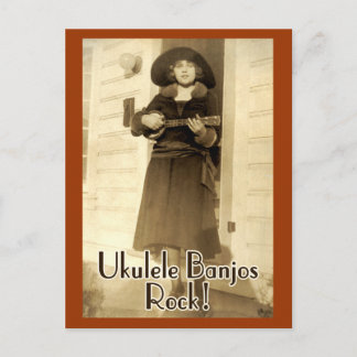 Ukeのバンジョーの石の郵便はがき ポストカード