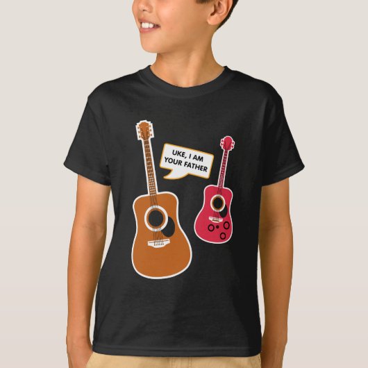 Uke私はあなたの父-おもしろいなUkeleleのギターのギフトです Tシャツ (正面)