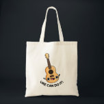 Uke Can Do It Funny Encouragement Ukulele Pun トートバッグ<br><div class="desc">Uke Can Do It Funny Encouragement Ukulele Pun features a cute ukulele encouraging you because you can do it!Cute Pun gift for family and friends who love music,  ukulele puns.</div>