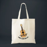 Uke Can Do It Funny Encouragement Ukulele Pun トートバッグ<br><div class="desc">Uke Can Do It Funny Encouragement Ukulele Pun features a cute ukulele encouraging you because you can do it!Cute Pun gift for family and friends who love music,  ukulele puns.</div>