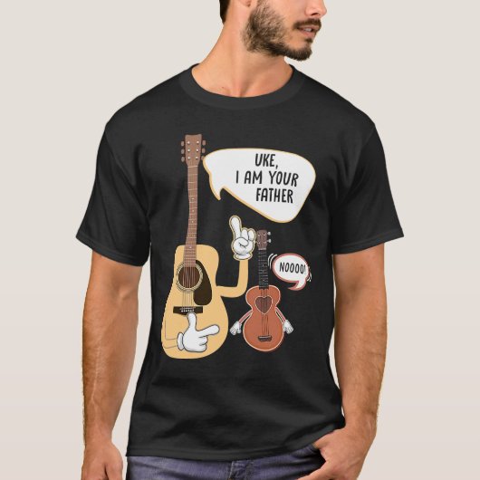 Uke I Am Your Father Music Ukulele Guitar Player Tシャツ (正面)