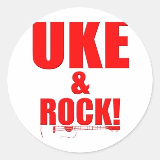 Uke & Rock ラウンドシール (正面)