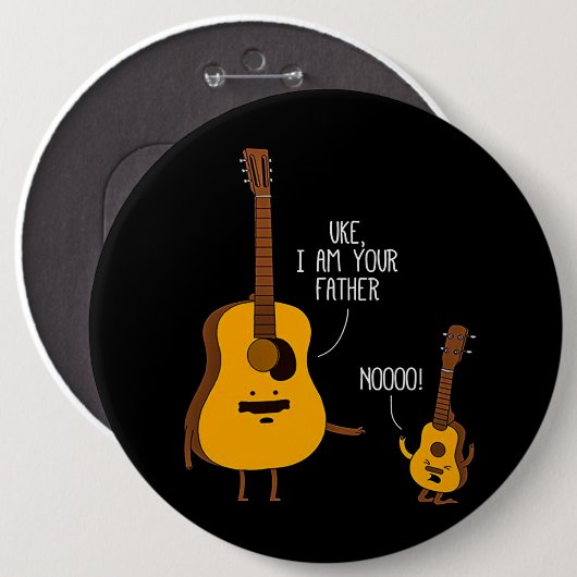 Uke Ukulele I'm Your Father Dad Gift 缶バッジ (正面&裏面)