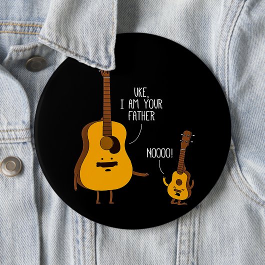 Uke Ukulele I'm Your Father Dad Gift 缶バッジ (インサイチュ)