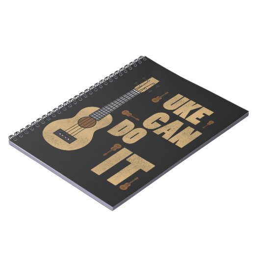 UkeleleのしゃれUkeはおもしろいなプレーヤーのハワイアンそれをすることができます ノートブック (左側)