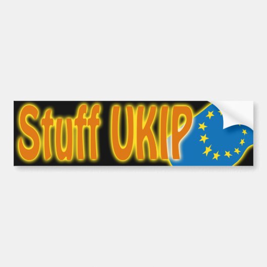 "Ukip"イギリスの欧州連合EUの国民投票を詰めて下さい バンパーステッカー (正面)
