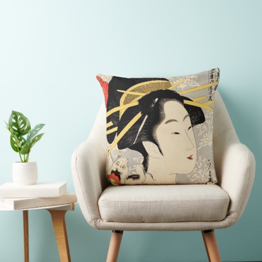 Ukiyo-eの芸者 クッション (椅子)