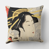 Ukiyo-eの芸者 クッション (裏面)