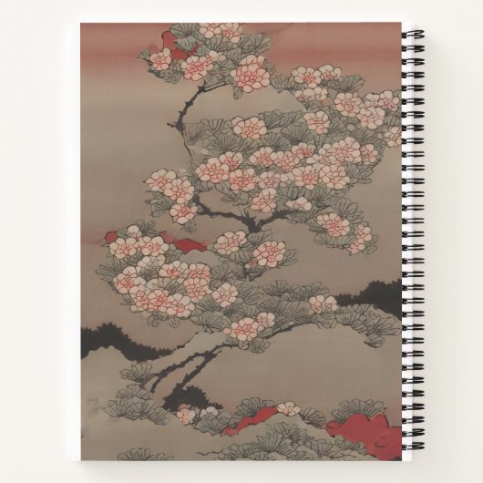 Ukiyo-e Flowering Tree ノートブック (裏面)