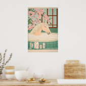 Ukiyo-e Horse Bathroom Print Japanese Minimalist ポスター (キッチン)