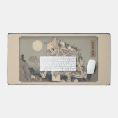 Ukiyo-e Inspired mouse pad– Dramatic JAPAN デスクマット (キーボード&マウス)