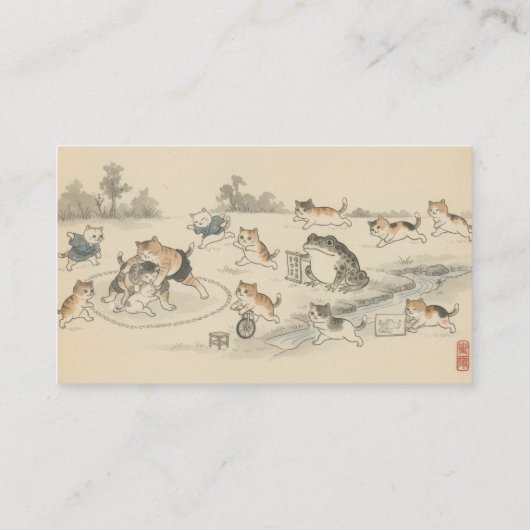Ukiyo-e Japanese Landscape Business Card – Hidden  名刺 (裏面)
