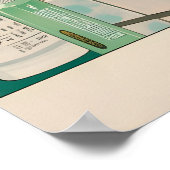 Ukiyo-e Leopard Bath Art Print Japandi Bathroom ポスター (角)