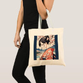 Ukiyo-e Modern Tote Bag with cherry blossom トートバッグ (正面(商品))