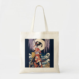 Ukiyo-e Modern Tote Bag with Wisteria japonica トートバッグ