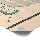 Ukiyo-e Poodle Art Print Japandi Bathroom Poster ポスター (角)