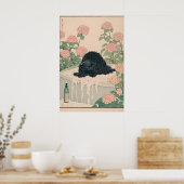 Ukiyo-e Poodle Art Print Japandi Bathroom Poster ポスター (キッチン)