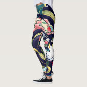 Ukiyo-e Punk city KIMONO Cats Leggings-THE 其の参 レギンス (左)