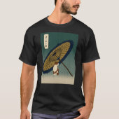 Ukiyo-e Rainy Cat Tシャツ (正面)