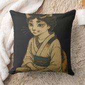 Ukiyo-e style calico cat cover クッション (ブランケット)