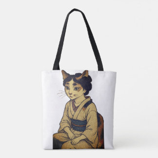 Ukiyo-e style calico cat tote bag トートバッグ