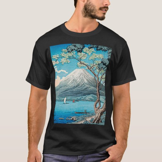 Ukiyo e T  Mt Fuji Japanese Painting Print Masterp Tシャツ (正面)