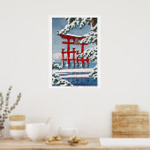 ukiyoe - hasui - m11 - Snow at Miyajima Shrine -  ポスター (キッチン)
