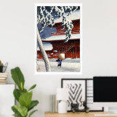 ukiyoe hasui n04 Zōjō-ji Temple in Shiba ポスター (ホームオフィス)