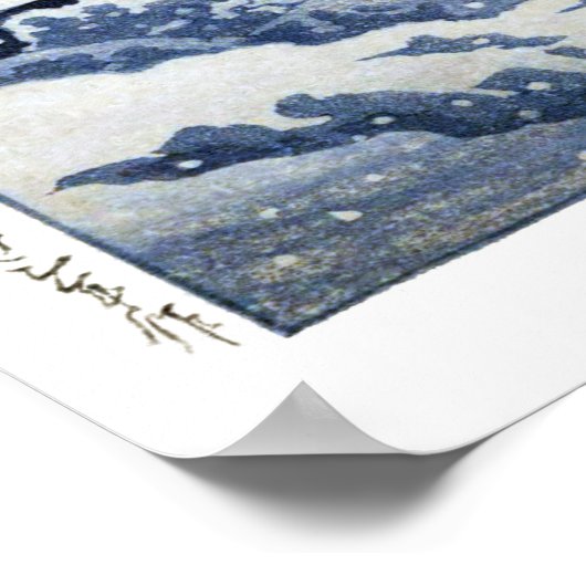 ukiyoe hasui n22 Nakayamashichiri, Hida ポスター (角)