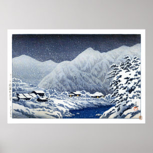 ukiyoe hasui n22 Nakayamashichiri, Hida ポスター