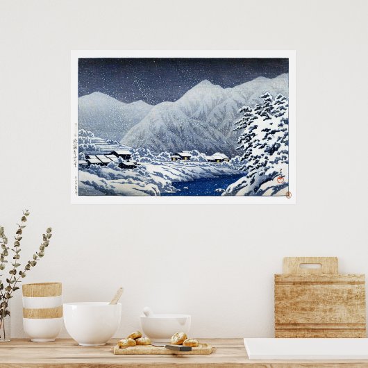ukiyoe hasui n22 Nakayamashichiri, Hida ポスター (キッチン)