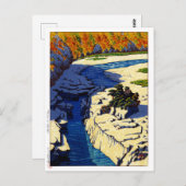 ukiyoe hasui n24 ezame on the Kiso River ポストカード (正面/裏面)