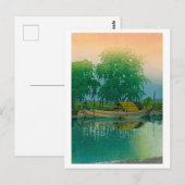 ukiyoe hasui No56 Dawn in Tsuchiura ポストカード (正面/裏面)