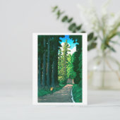 ukiyoe hasui No57 Historic Nikkō Highway ポストカード (スタンド正面)